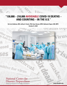 “130,000 – 210,000 Avoidable COVID-19 Deaths - and Counting in the U.S.”