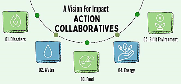 A visual representation of the 5 Action CollaborativesPhoto credit: Michelle Rozenfeld