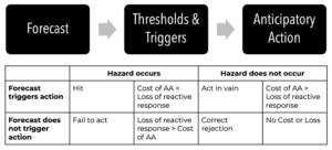 Anticipatory action (AA) matrix adapted from MacLeod et al., (2021) with the relative economic value framework integrated based on Shruti Nath’s panel discussion.