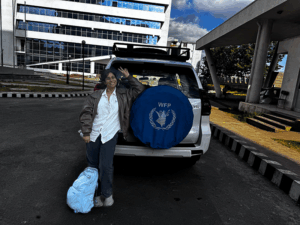 Sumana Palle leaving Ethiopia.