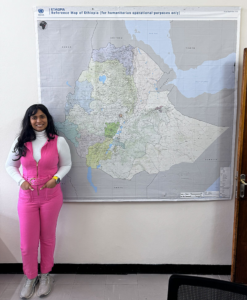 Sumana Palle at the OCHA office.