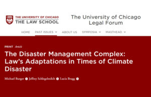 The Disaster Management Complex: Law’s Adaptations in Times of Climate Disaster